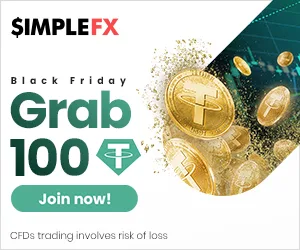 SimpleFX $100 Crypto No Deposit Bonus - Black Friday