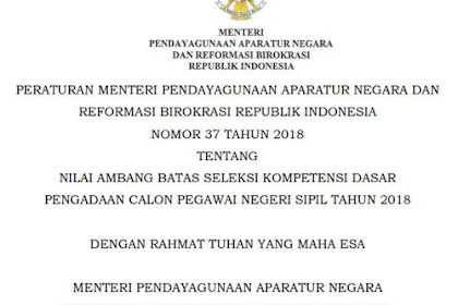 Permenpan Nomor 36 Tahun 2018