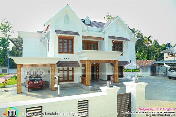 Kerala style Finished home elevation view 1
