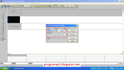 Menu Serial Communications Settings