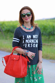 Not a morning person t-shirt, HYPE occhiali da sole, Fashion and Cookies, fashion blogger