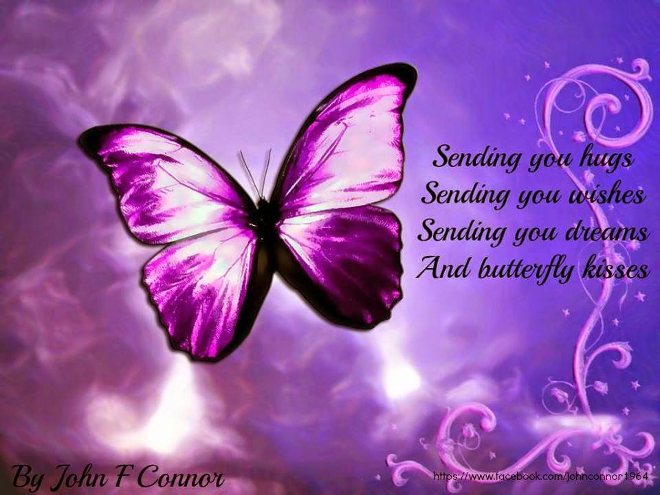 Sending You Hugs Sending You Wishes Sending You Dreams And Butterfly Kisses. - Quotes