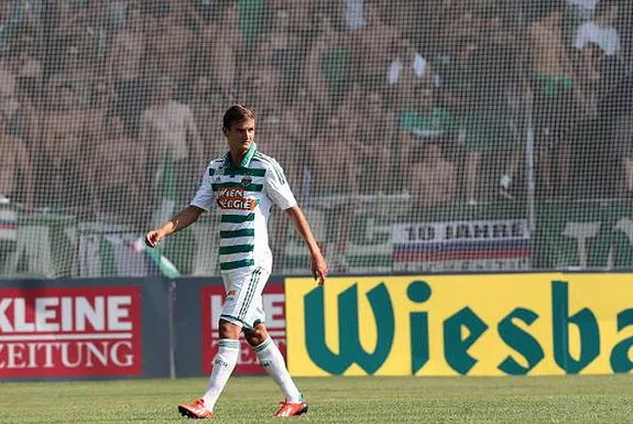 Rapid Vienna player Maximilian Hofmann might want to forget his first league appearance