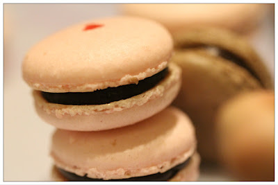 stacked pink macarons