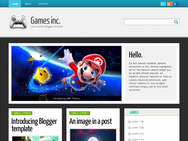 Games Inc Blogger Template