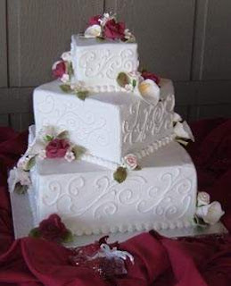 Special Square Wedding Cakes Ideas