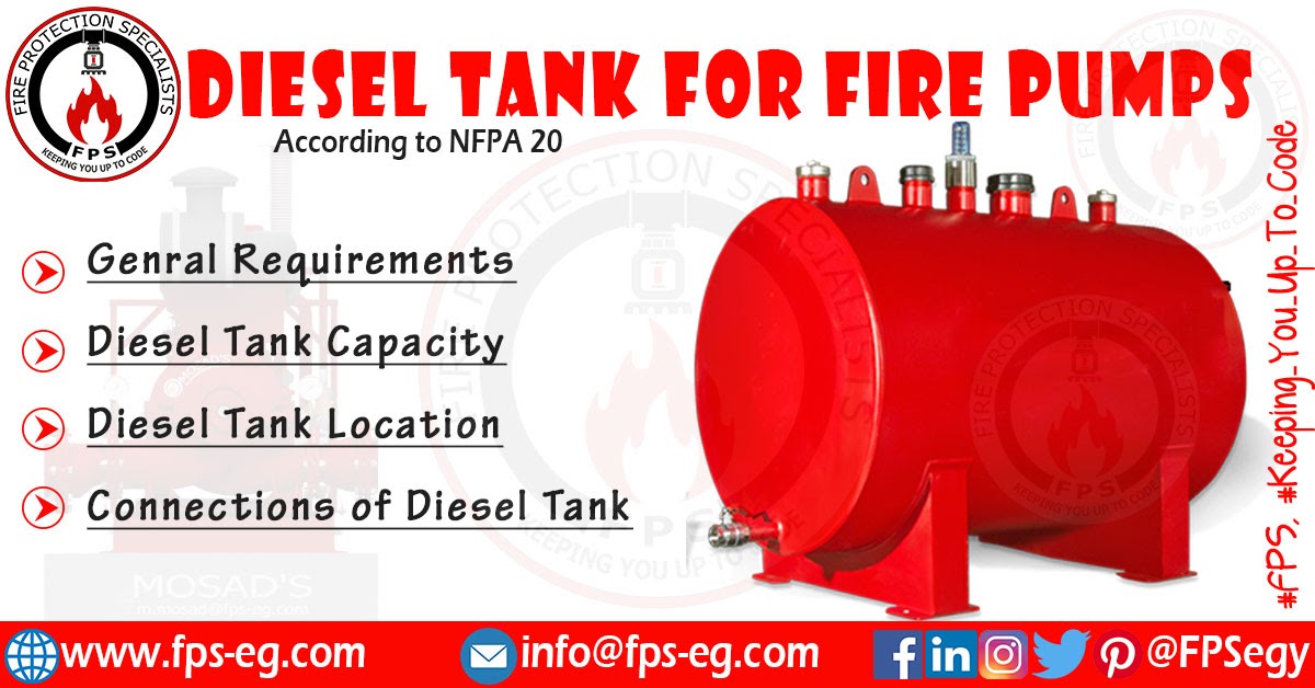 Diesel Tank For Fire Fighting Pump  NFPA20 - Fire Protection Specialists