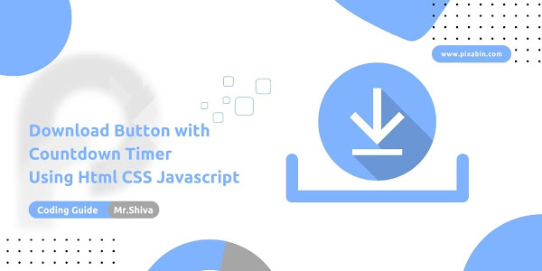 Download Button with Countdown Timer Using Html CSS Javascript | Free Source Codes