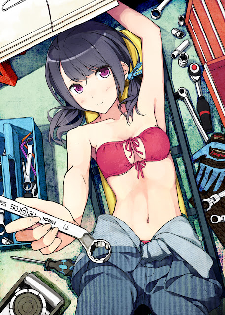 anime girl,mechanic, mangaka