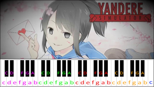 Schoolday (Yandere Simulator) Piano / Keyboard Easy Letter Notes for Beginners