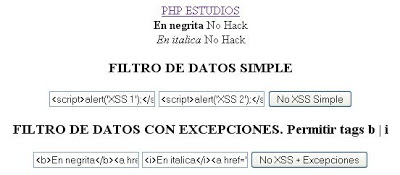 Prevención de ataques XSS con PHP