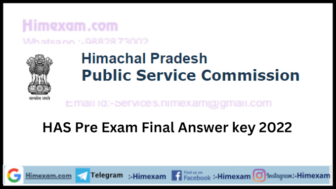 HAS Pre Exam Final Answer key 2022