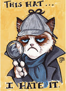 Grumpy Cat (aka Tardar Sauce) as Sherlock for a preshow commission for .