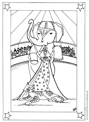 Circus Elephant Coloring Pages