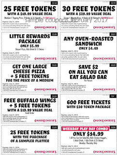 Chuck E Cheese coupons february