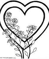 Valentine Day Coloring Pages of Flowers