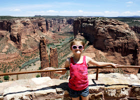 Tessa sported one of her infamous goofy smiles at Spider Rock Overlook at Canyon de Chelly National Monument. We hired a local Navajo tour agency to take us on a three-hour jeep tour through the bottom of the canyon where over two thousand well-preserved ruins are tucked within the cliff walls. The canyon is absolutely gorgeous!