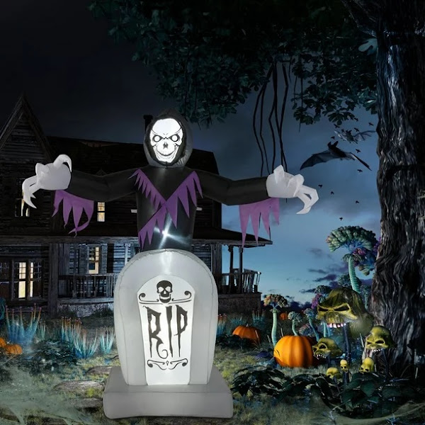 6ft Grim Reaper and Grave Inflatables - 3pcs