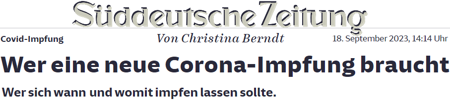 Wer eine neue Corona-Impfung braucht