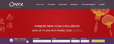 Onyx form for reservation enquiries for the Chinese new year promotion.