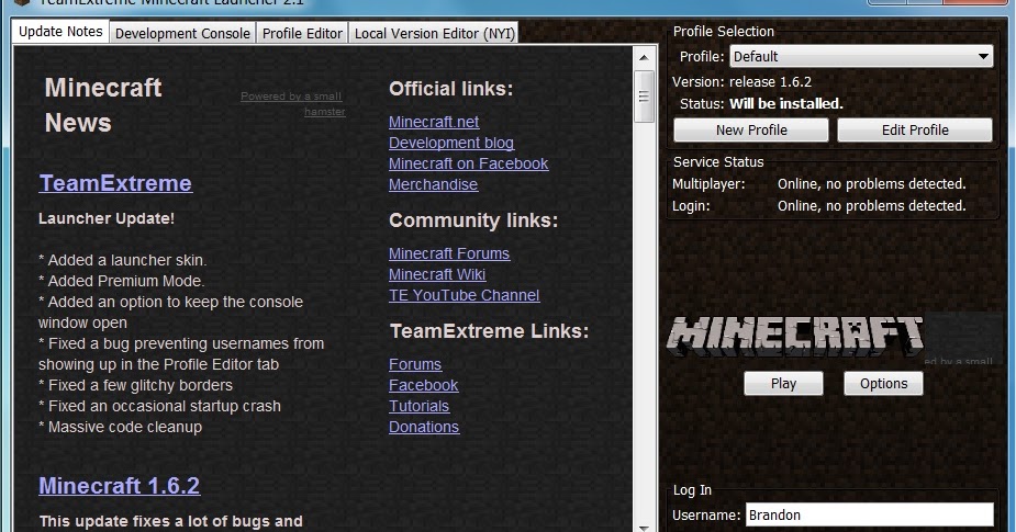 TeamExtreme Cracked Minecraft Launcher - Minecraft 1.6.X 