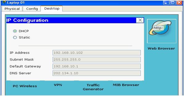 Gambar Tampilan IP DHCP