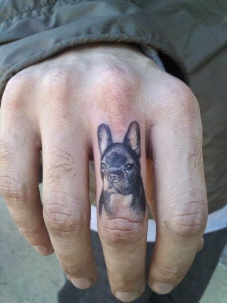 Fox Tattoo On Ring Finger, Ring Finger With Fox Animal Tattoo, Gorgeous Animal Tattoo On Ring Finger, Men Finger With Animal Fox Tattoo, Animals, Parts, Men, 