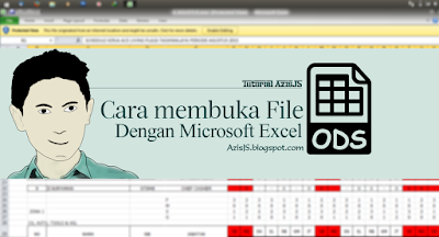 Cara membuka file ODS dengan Microsoft Excel serta penjelasan File ODS | AzisJS