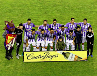 REAL VALLADOLID C. F. - Valladolid, España - Temporada 2016-17 - Becerra, Álex Pérez, Michel Herrero, Guitián, André Leao y Mata; Moyano, Álex López, Lucho Balbi, Raul de Tomás y José Arnaiz - REAL VALLADOLID C. F. 0 U. D. ALMERÍA 0 - 27/11/2016 - Liga 1|2|3 de 2ª División, jornada 16 - Valladolid, estadio José Zorrilla - Un Valladolid, completamente romo en ataque, es incapaz de superar a un Almería que pareció conformarse con el empate; Jaime Mata por el Valladolid y Pape Diamanka por el Almería fueron expulsados