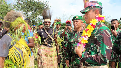 Memotivasi Prajurit, Kasdam III/Siliwangi Kunjungi Satgas Yonif 315/Garuda di Merauke Papua