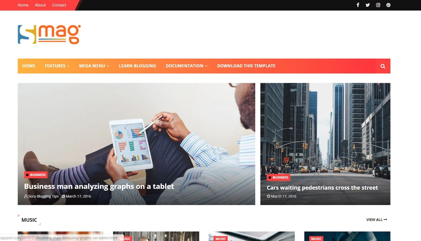 Smag Blogger Template Responsive Blogger Template