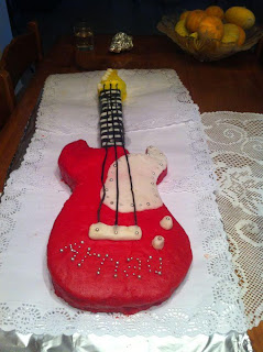 Tarta Fondant guitarra Electrica