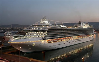 Emerald Princess at dusk