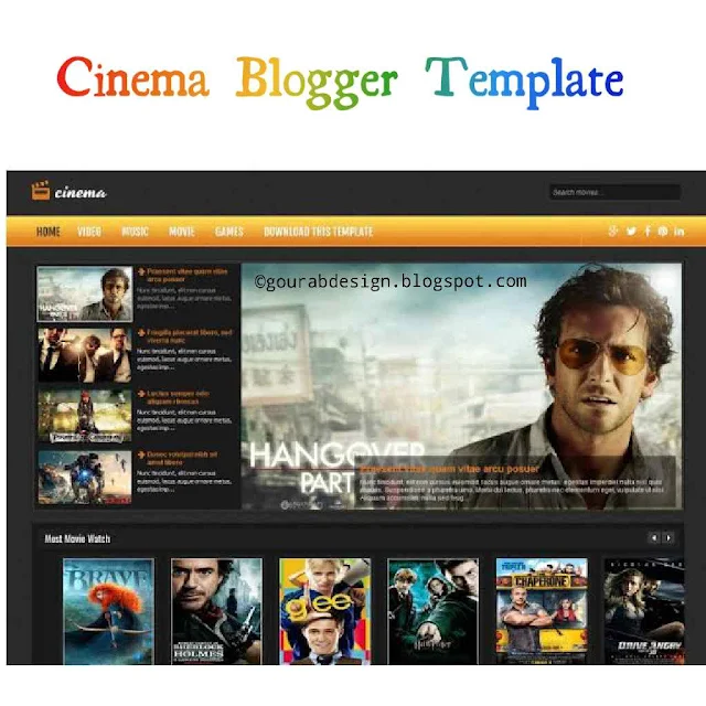 cinema blogger template