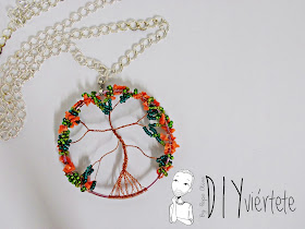 DIY-colgante-arbol de la vida- coral-pedreria-canutillos-alambre-bisuteria-7