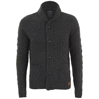 Threadbare Men's French Chunky Cable Cardigan - Charcoal 21,15 €