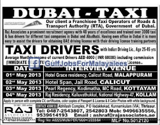 Taxy Drivers for Govt. Of Dubai