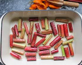 Food Lust People Love: Sweet roasted rhubarb with a hint of orange and vanilla makes the perfect accompaniment to ice cream, cake or yogurt. We also love it topped with double cream or baked in an upside down cake.