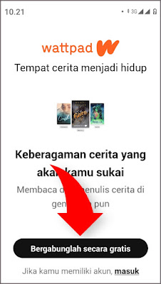 membuat akun wattpad gratis