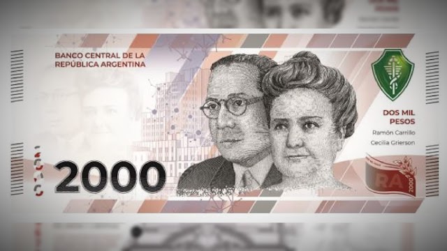 Comienza a circular el nuevo billete de $2.000