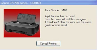 Cara memperbaiki printer canon ip2770 Error 5100