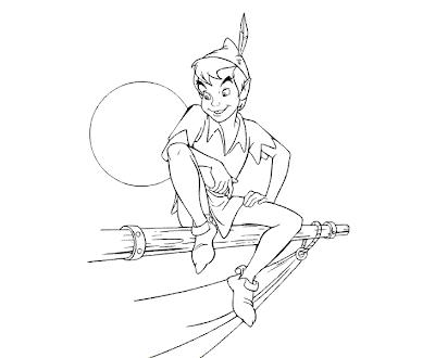 Peter  Coloring on Peter Pan Tattoo Plane Chest Tattoos Tinkerbell Coloring Pages