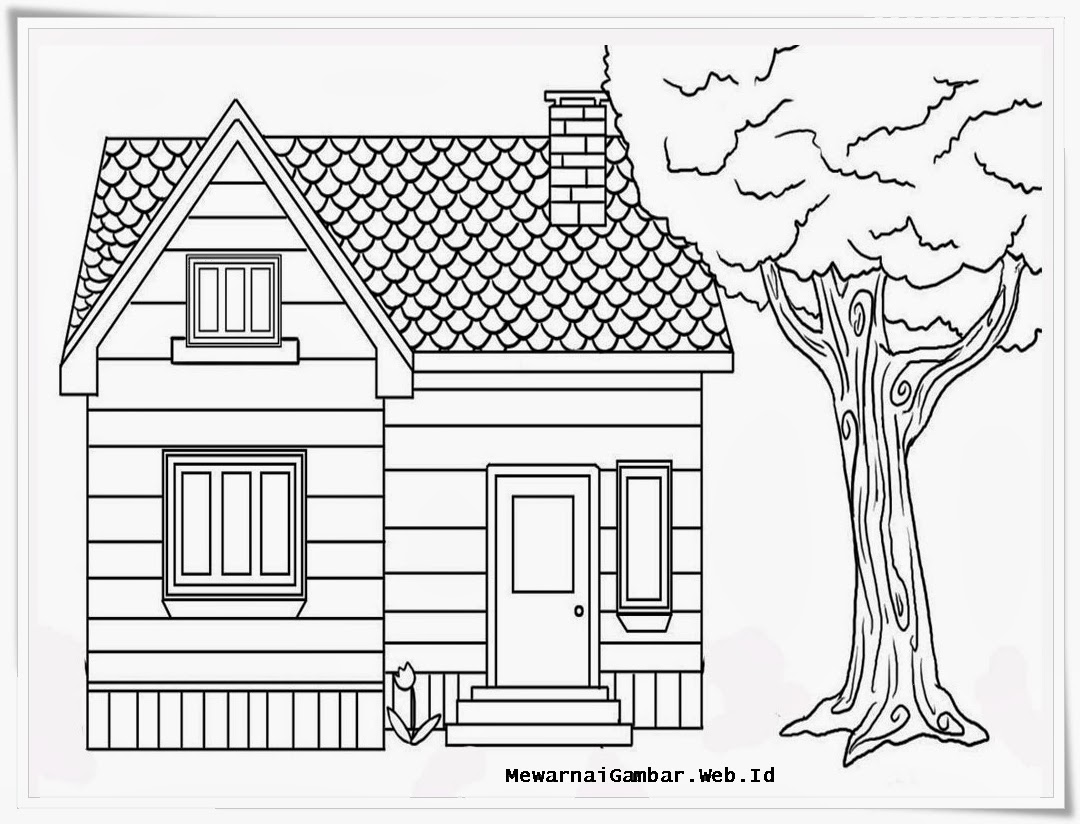 Gambar Rumah Kartun Untuk Mewarnai. gambar rumah adat 