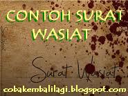 contoh surat wasiat