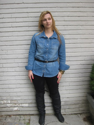 denim shirt, street style