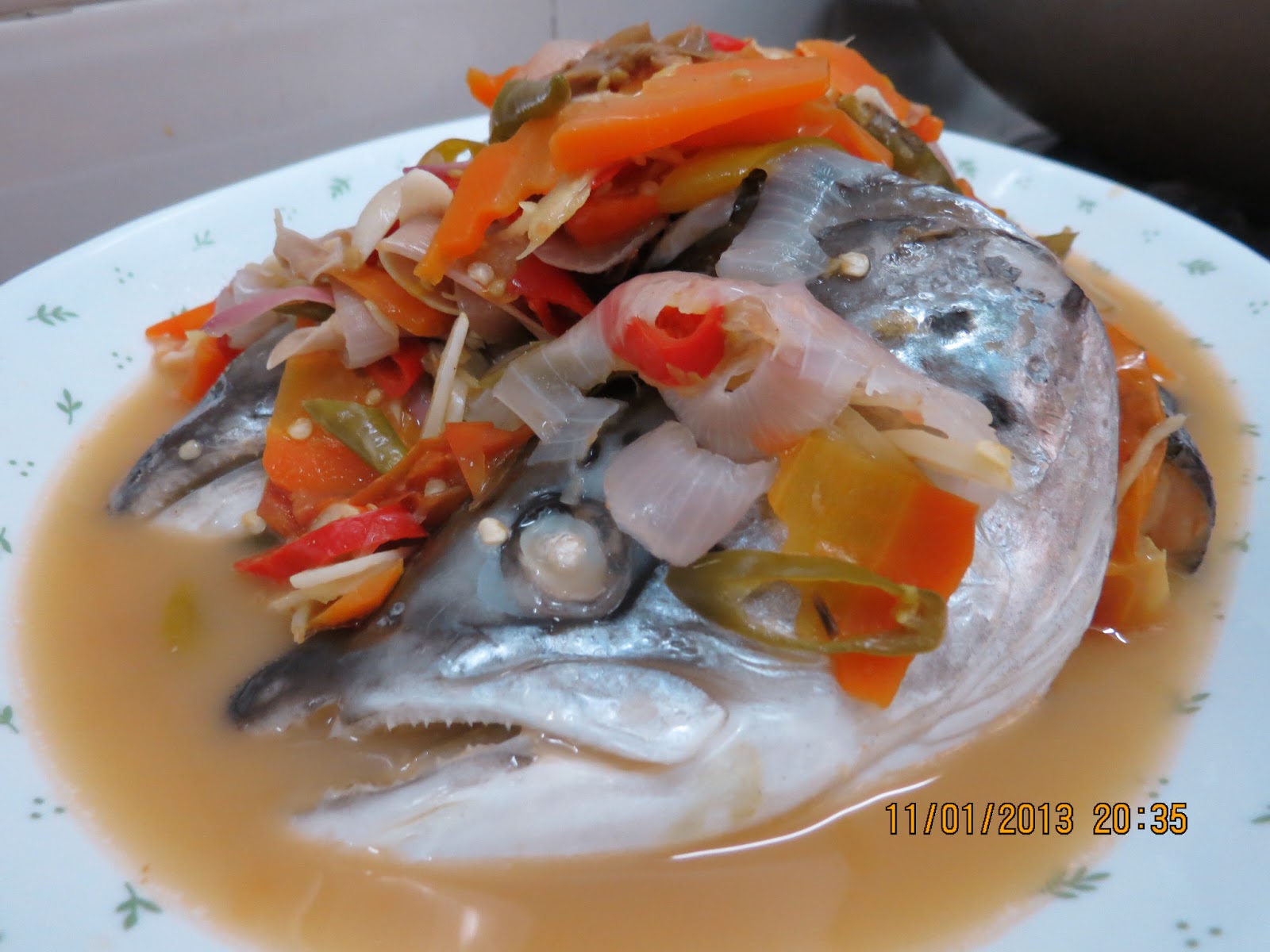 Warna warni hidupku: Assam Steam Kepala Salmon