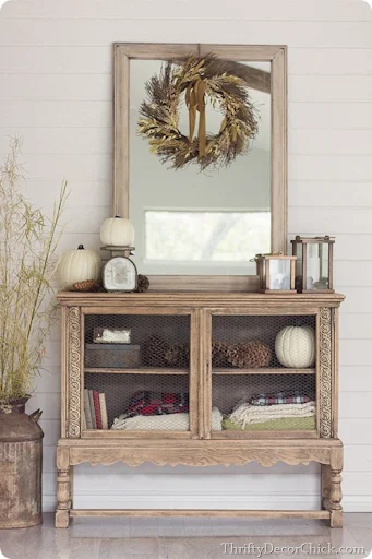 natural wood cabinet