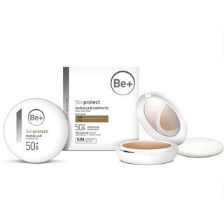 Maquillaje compacto piel oscura SPF 50+, de Be+ Skin Protect