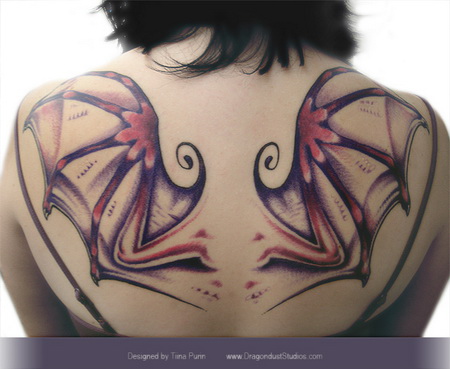 variety of tattoos of wings that would certainly not behind him confused