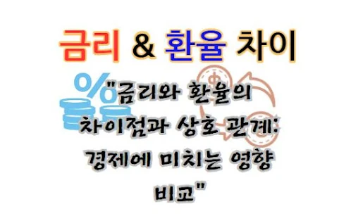 금리와 환율의 차이점과 상호 관계, 경제에 미치는 영향 비교
